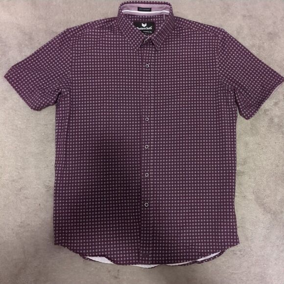 Buttercloth Shirt Mens Medium Multi Color Regular Fit Button Up Icy Cotton - Picture 1 of 5